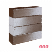 Клинкер фасадный коричневый с белым «Нарвик», поверхность винтаж