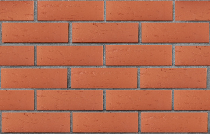 Кирпич облицовочный Красный Рустик Одинарный (1НФ)