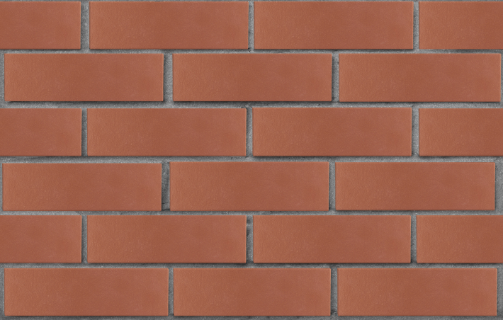 Кирпич облицовочный Темно-красный Гладкий Одинарный (1НФ)